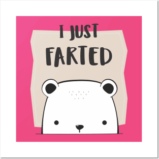 Farted - Cute But Still - The Smell We All Smelt - Beige Posters and Art